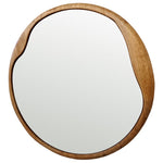 Delice Round Asymmetric Wood Wall Mirror 60cm x 60.5cm 18907MIR