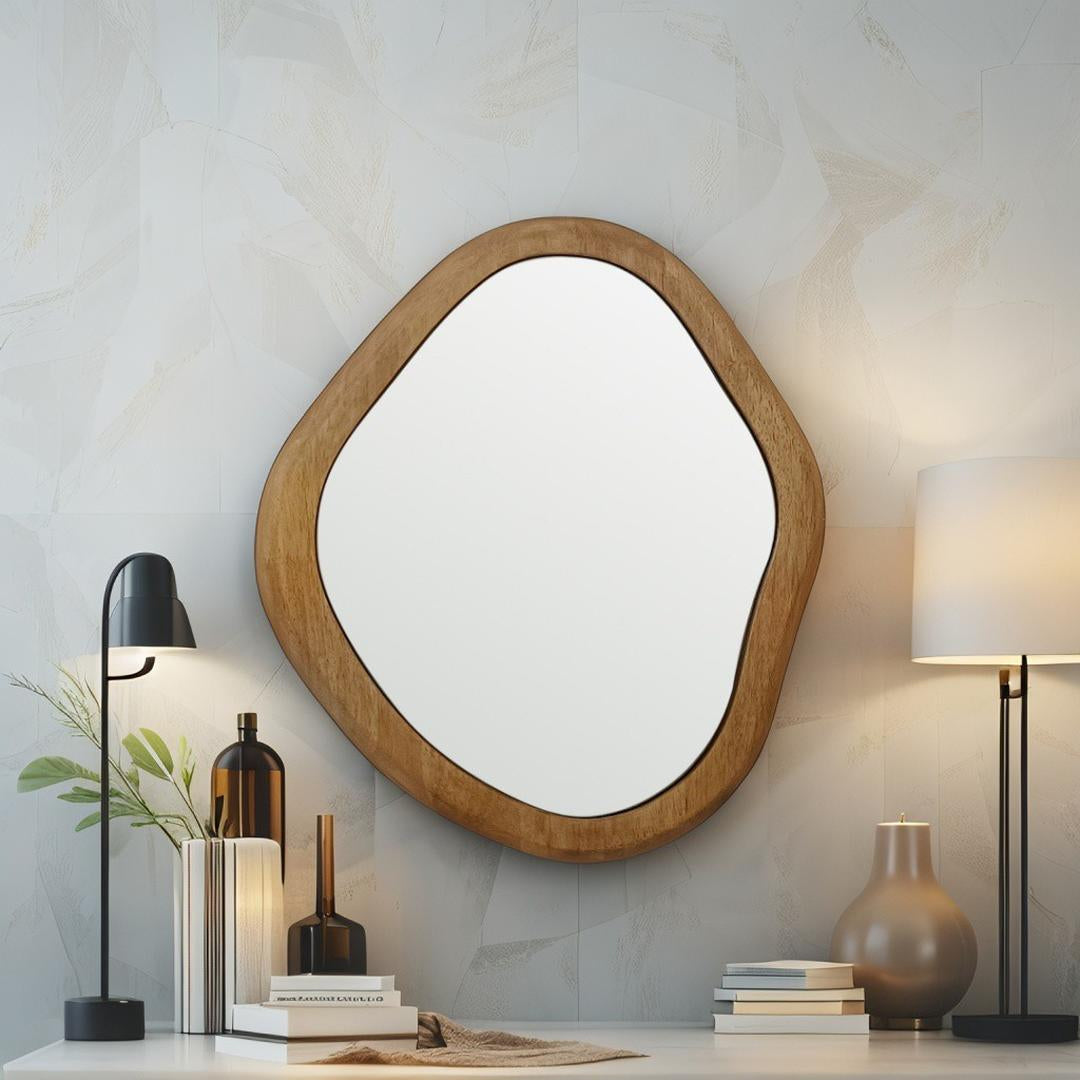 Randa Organic Wood Wall Mirror 52.5cm x 59.5cm