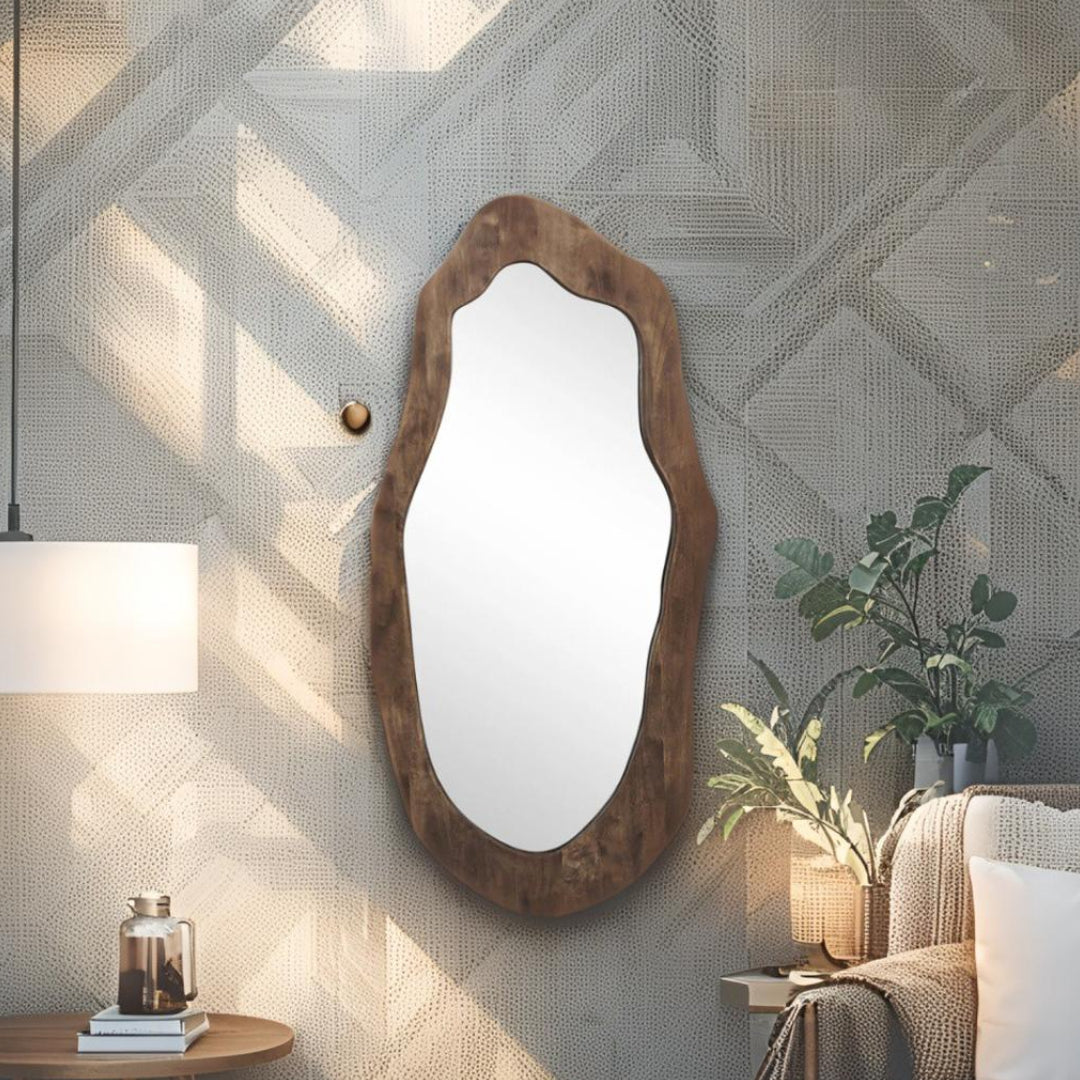 Casilda Organic Wood Wall Mirror 49cm x 100cm