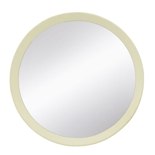 Helene Porthole Mango Cream Wood Wall Mirror