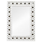 Savoy Braid-Frame Wall Mirror White 60cm x 85cm