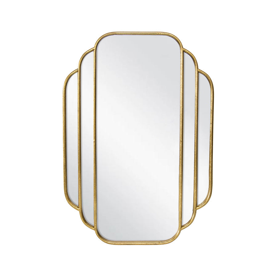 Aura Fan Mirror Gold 63.5cm x 90cm
