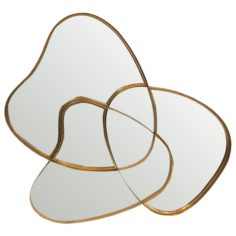 Elysia Asymmetric Wall Mirror Gold 72cm x 75cm