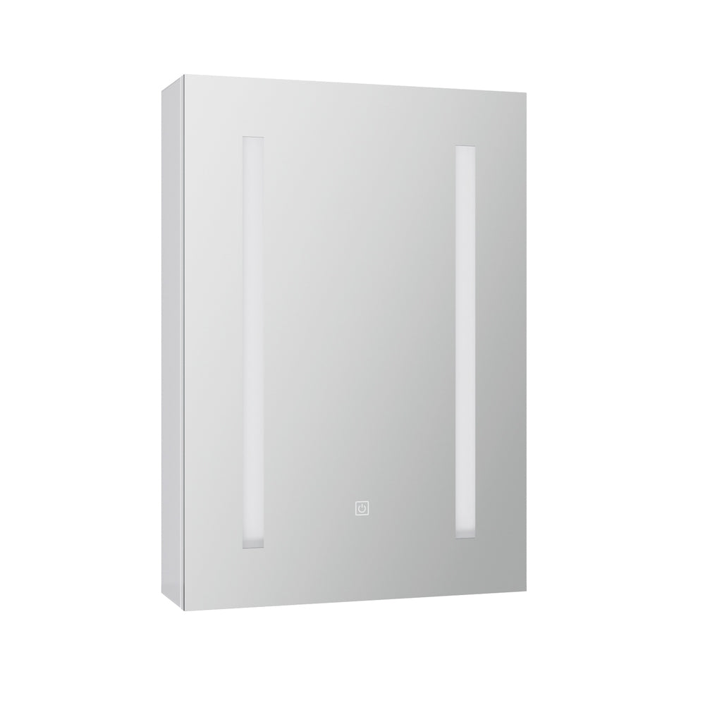Cefito Single Door LED Bathroom Cabinet White 50cm x 72cm