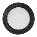 Dunbar Wall Mirror Round mirror with black frame on a white background