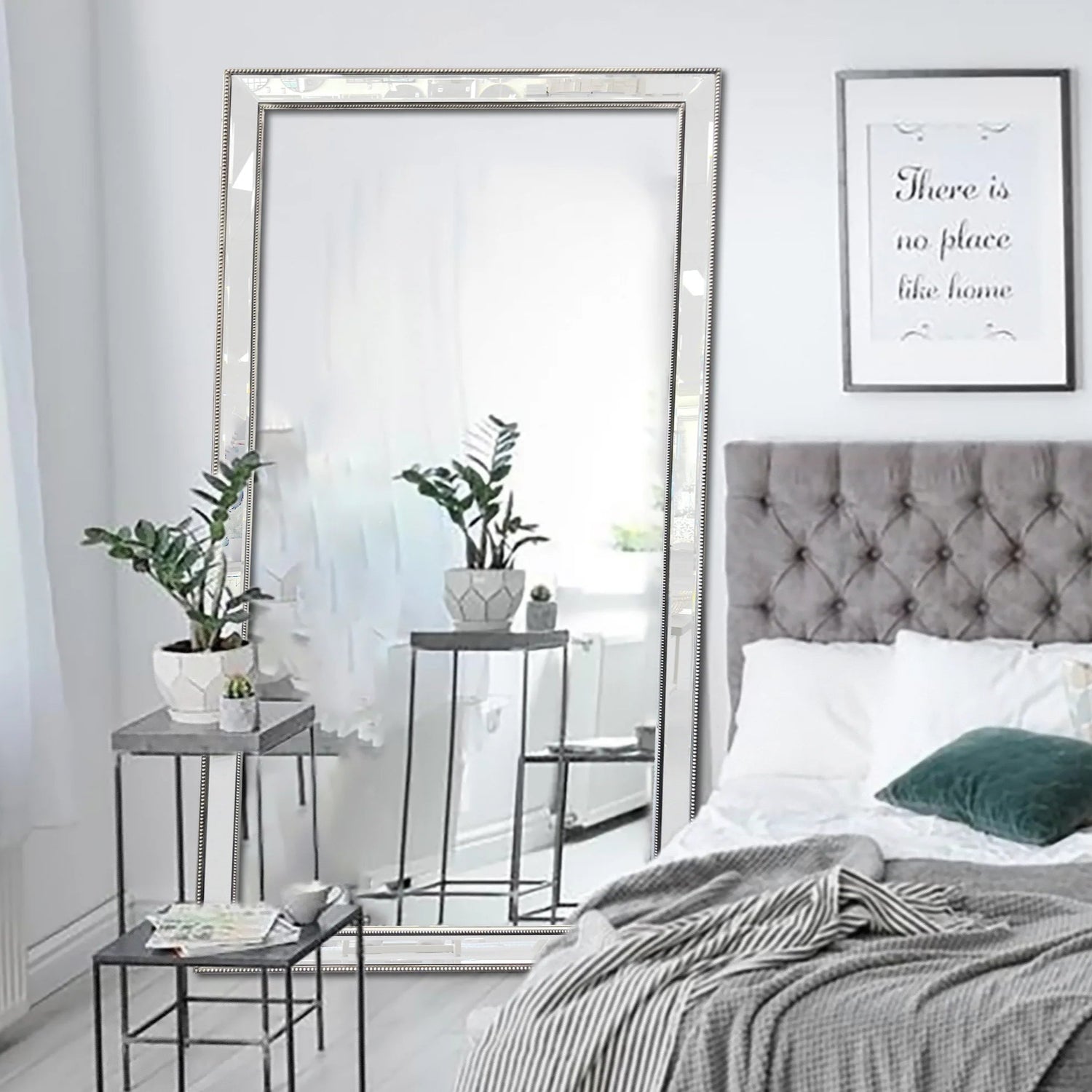 Zenith Beaded Framed Mirror X Large 190cm x 100cm