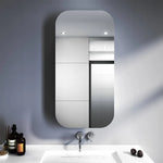 Elegant Showers Soft Rectangle Mirror Cabinet White AQC01-W-A+AQC01-W-B