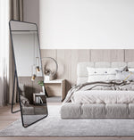 Elegant Collections Metal Rectangle Black Free Standing Mirror - 50cm x 170cm V292-M-METRT-FS-BLACK
