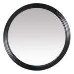 Penrose Wall Mirror Round mirror with a black frame on a white background