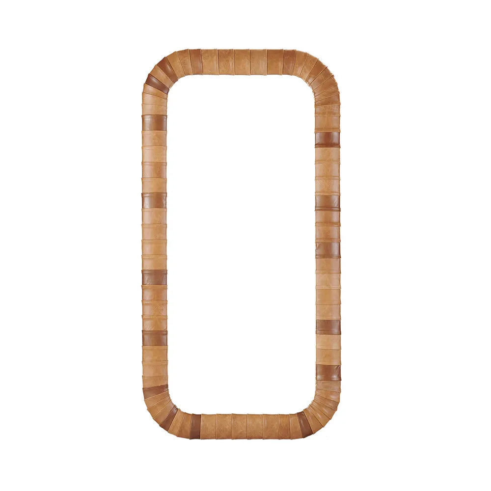 Sienna Wall Mirror - Bevelled Handcrafted Leather Wall Mirror