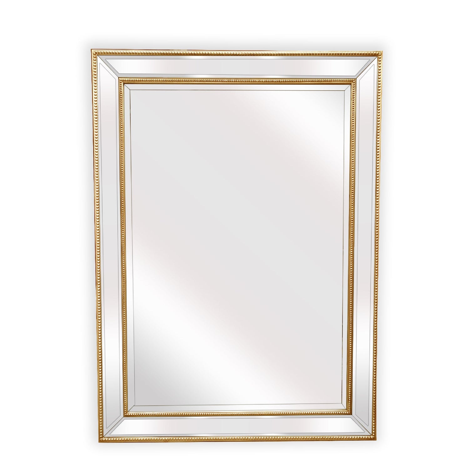Zenith Beaded Framed Wall Mirror 80cm x 110cm