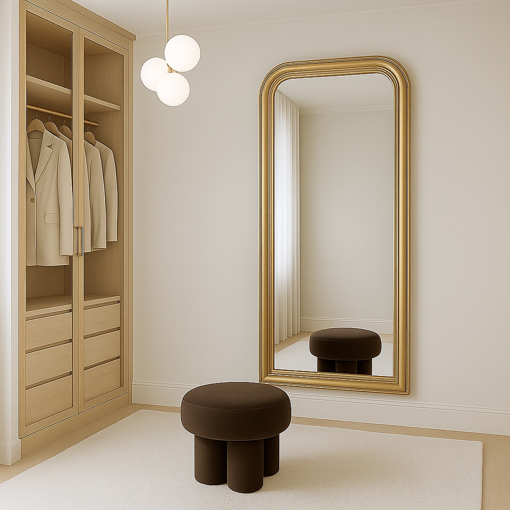 Vera Gold Arch Large Floor Mirror 80cm x 180cm