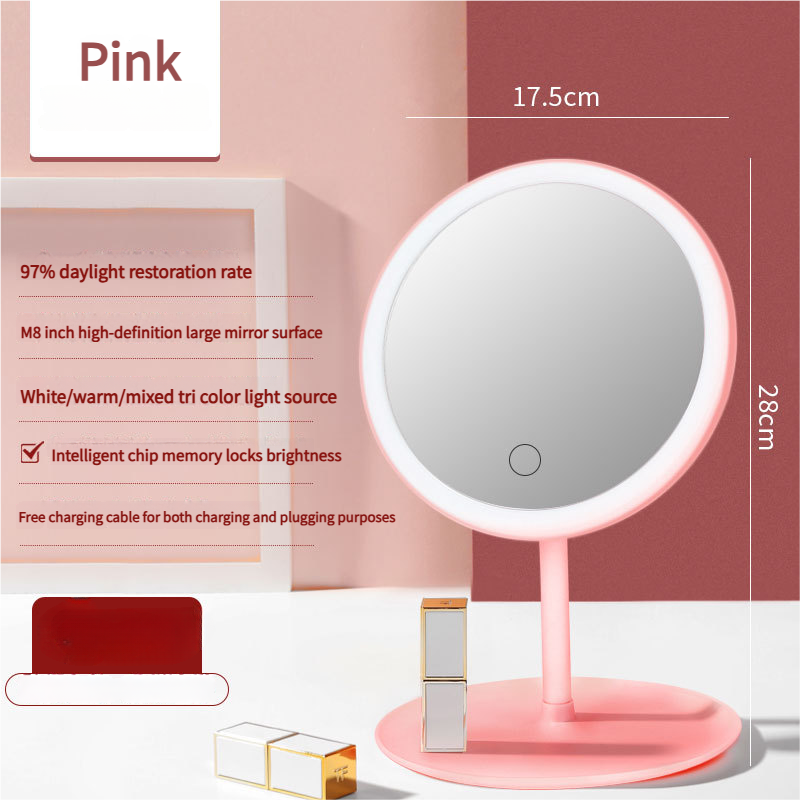 Elosung Pink Portable LED Makeup Mirror