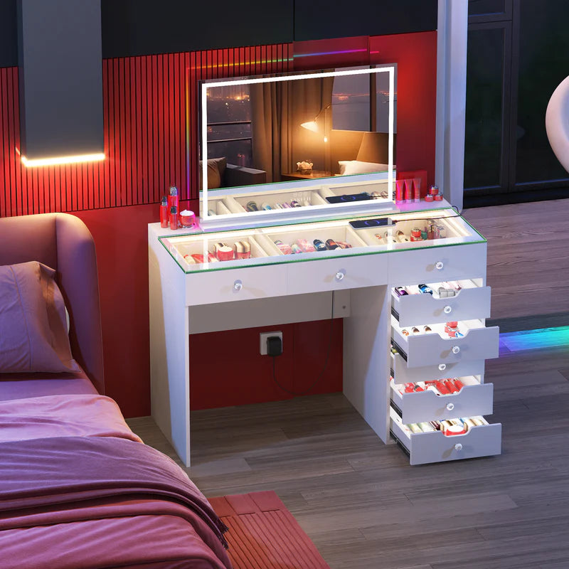 Vanitii Diana Vanity Desk Pro with LED Lighting