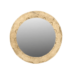 Bisque Traders Eztec Round Wood Mirror VM129