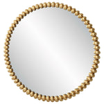 Cafe Light & Living Esme Round Beaded Gold Wall Mirror 40549
