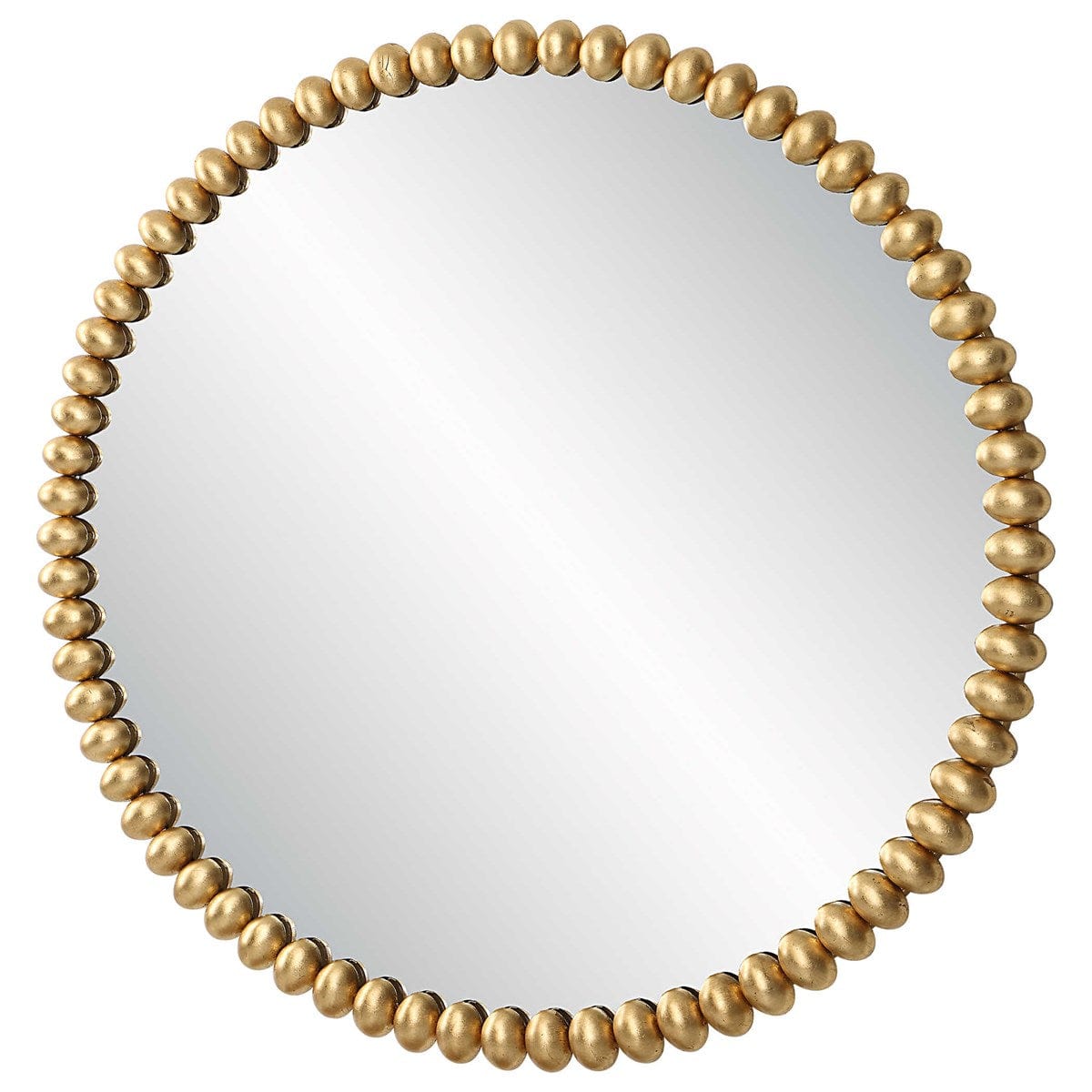Cafe Light & Living Esme Round Beaded Gold Wall Mirror 40549