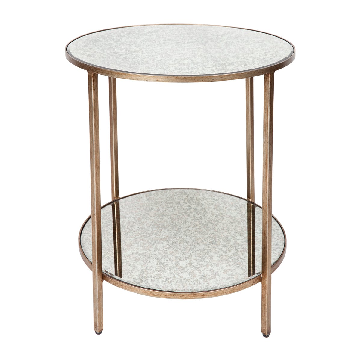 Cafe Light & Living Cafe Lighting and Living Cocktail Mirrored Side Table Antique Gold 32190