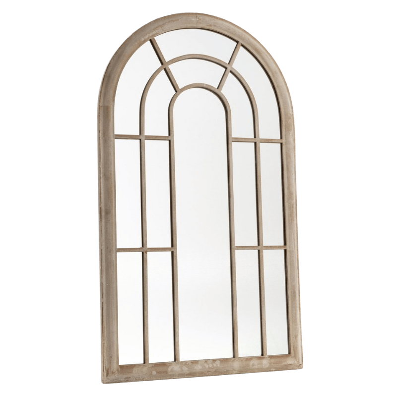 CHL Enterprises Large Garden Arched Window Mirror Sand 75x131cm V231-MID-61