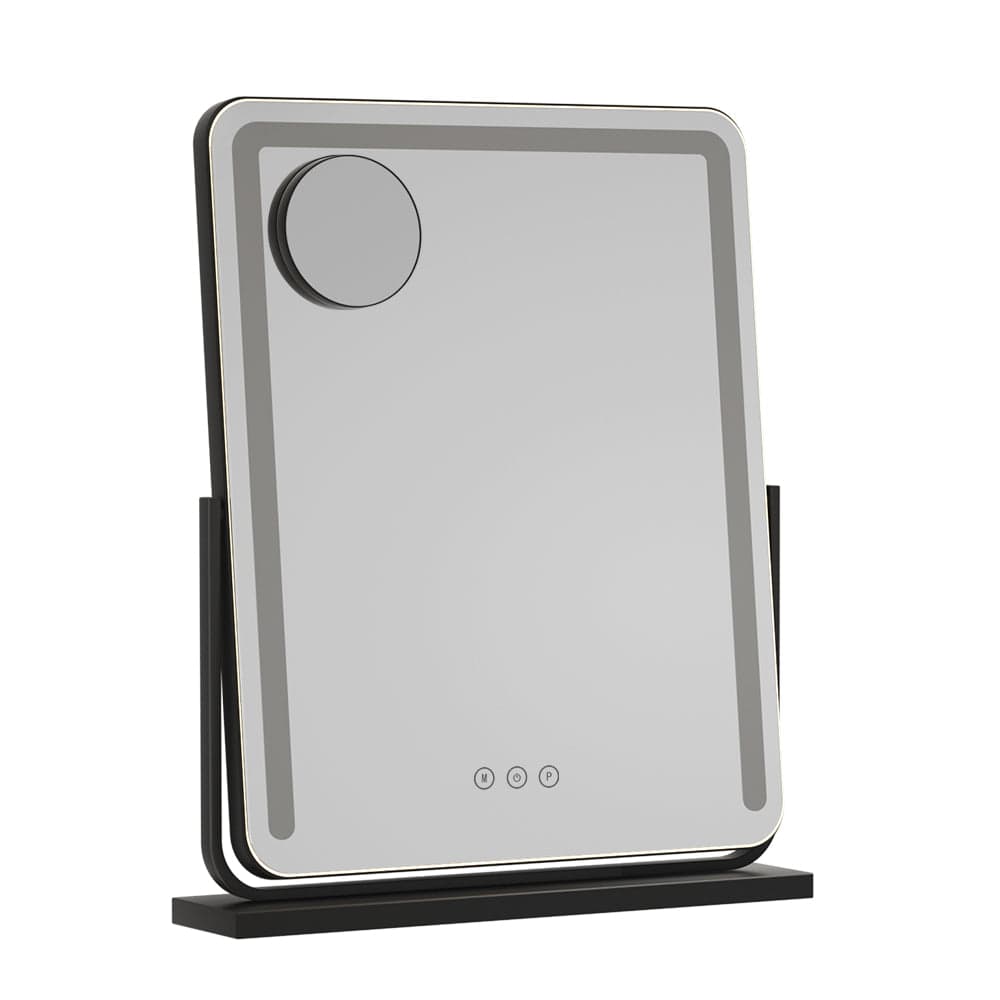 Embellir LED Makeup Mirror Black | MM-E-STAND-4050LED-BK