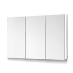 EKKIO Bathroom Vanity Mirror with Triple Door Storage Cabinet White 90cm x 72cm