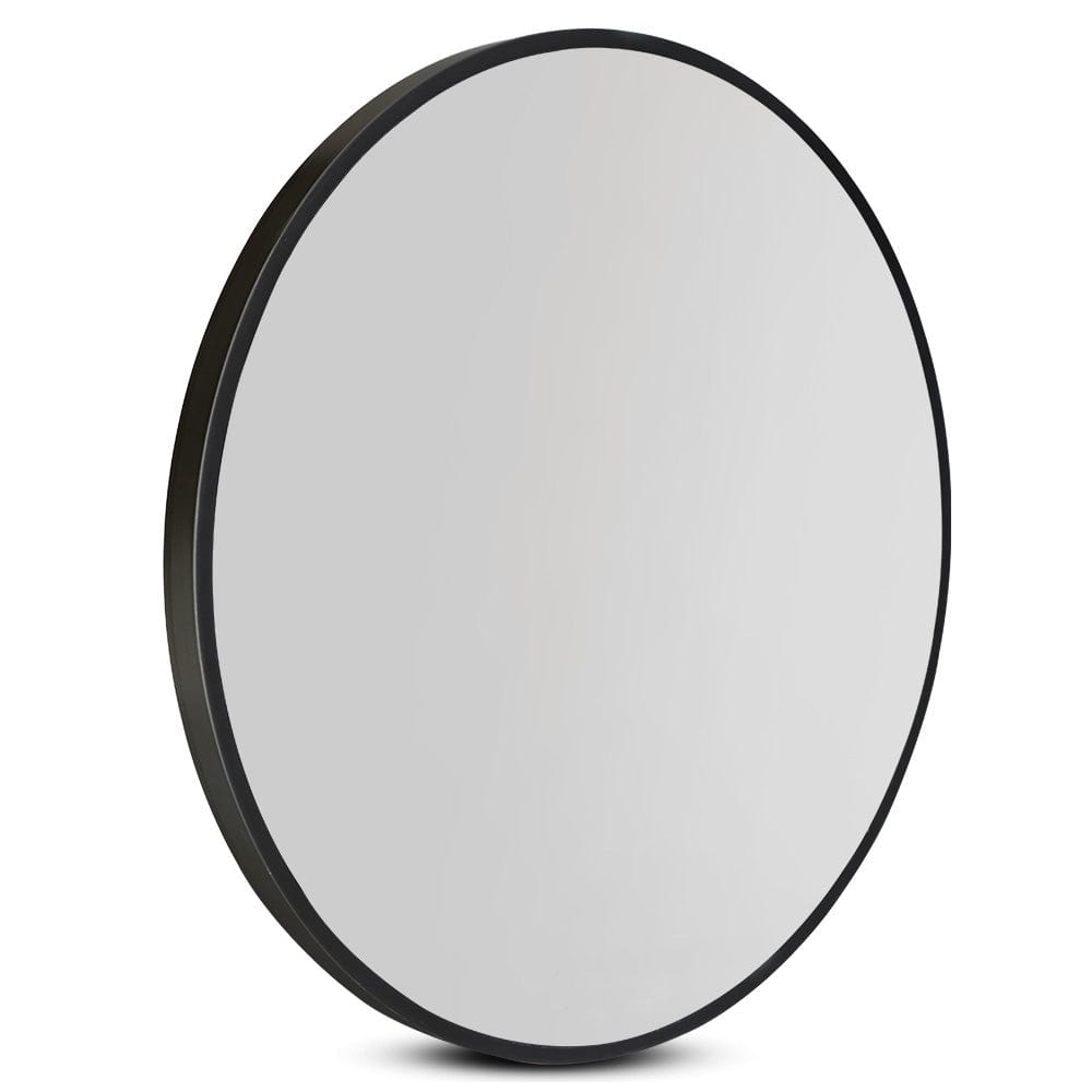 Embellir Bathroom Round Wall Mirror Black | MM-WALL-ROU-BK-50