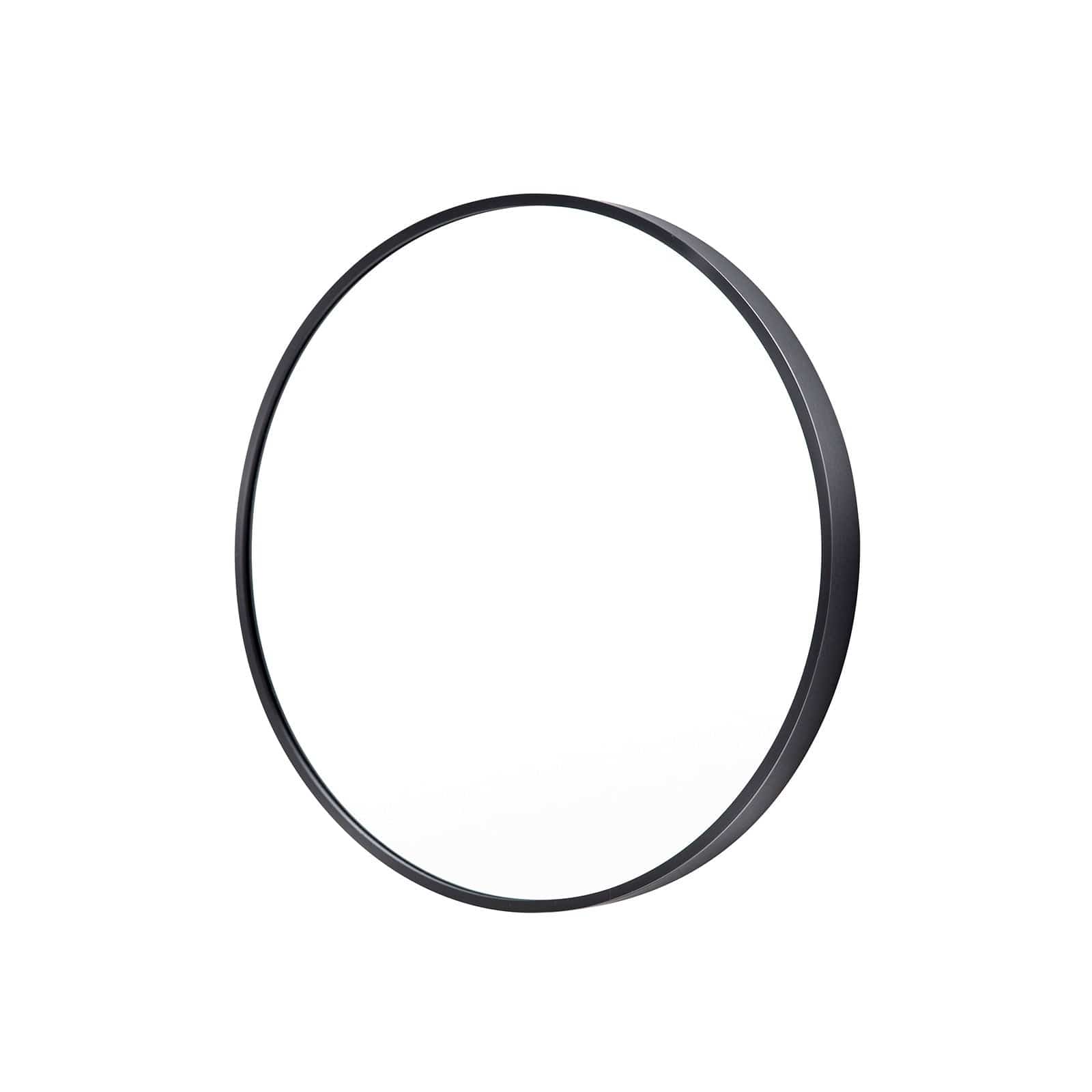 La Bella Round Bathroom Wall Mirror Black |  V274-FT-BM-ALUR-BK50