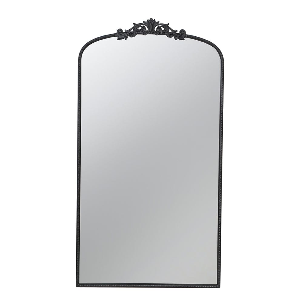 Philbee Interiors Valentina Ornate Floor Mirror Black 82199