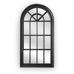 Style By Inspiration Black Arch Window Style Mirror V292-MIRR-ARCH001