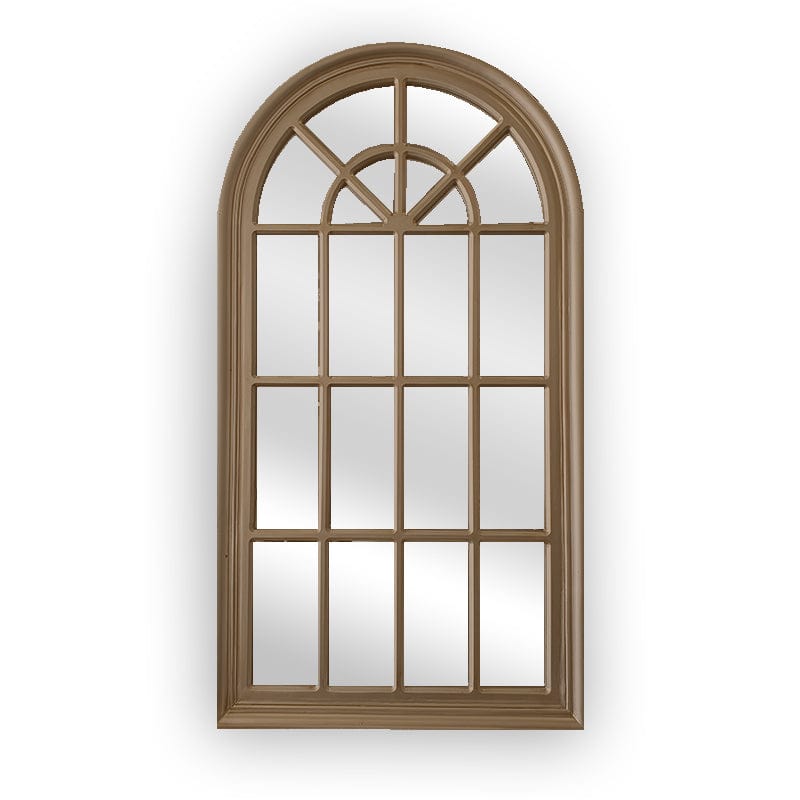 Style By Inspiration Brown Arch Window Style Mirror V292-MIRR-ARCH003