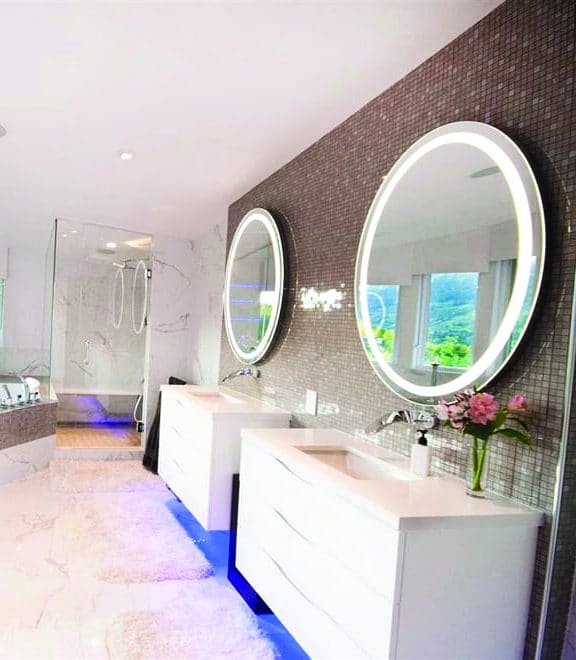 Thermogroup Ablaze Round Backlit Mirror Premium RB Range