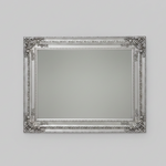 Isolde Ornate Silver Wall Mirror Pinewood Frame 25mm Bevel