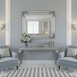 Isolde Ornate Silver Wall Mirror Pinewood Frame 25mm Bevel