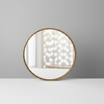 Harper Patina Gold Round Wall Mirror Vintage