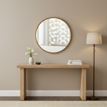 Harper Patina Gold Round Wall Mirror Vintage