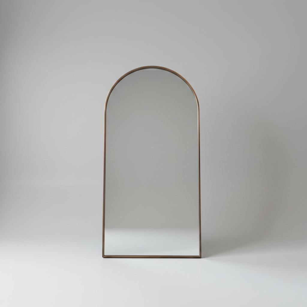 Harper Patina Gold Arch Wall Mirror Vintage