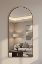 Harper Patina Gold Arch Wall Mirror Vintage