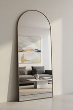 Harper Patina Gold Arch Wall Mirror Vintage
