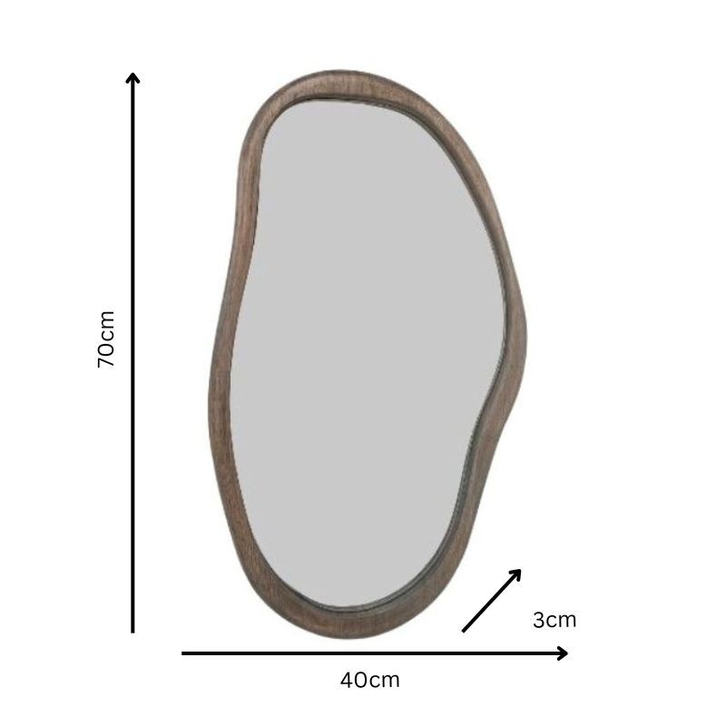 Orlo Organic Wood Wall Mirror 40cm x 70cm