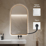 Ada Arched LED Wall Mirror 90cm x 50cm