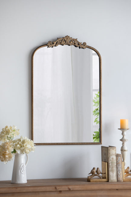Tilly Baroque Ornate Arch Gold Mirror 61cm x 91.4cm
