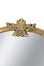 Leila Rococo Round Ornate Gold Mirror