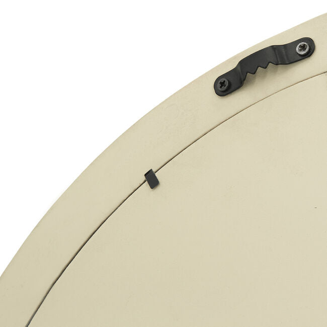 Helene Porthole Mango Cream Wood Wall Mirror