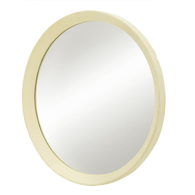 Helene Porthole Mango Cream Wood Wall Mirror