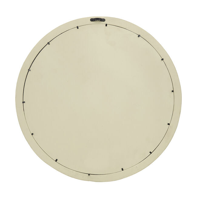 Helene Porthole Mango Cream Wood Wall Mirror