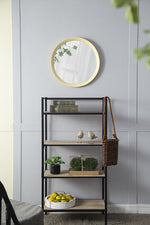 Helene Porthole Mango Cream Wood Wall Mirror