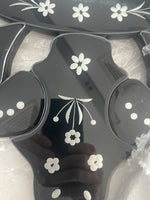 Large Black Venetian Scroll Mirror with LED