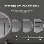 Alexander Moon Shaped Frameless Left Cut Backlit LED Mirror 77cm x 110cm