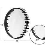 Georgia Black Round Wall Mirror 46cm