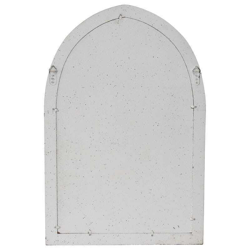 Seraphina French Provincial Gothic Arch Wall Mirror White 53cm x 81cm